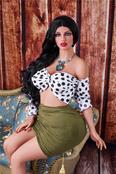 160cm full body huge breasts fat big hip lifelike black long hair female Anya Silicone sex doll for men produced by AUTOMATIC WOMAN